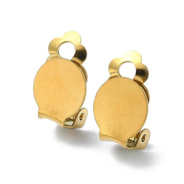 Ion Plating(IP) 304 Stainless Steel Clip-on Earring Findings