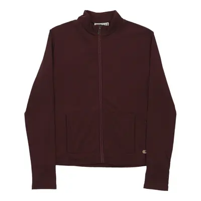 Vintage Champion Zip Up - Large Burgundy Cotton