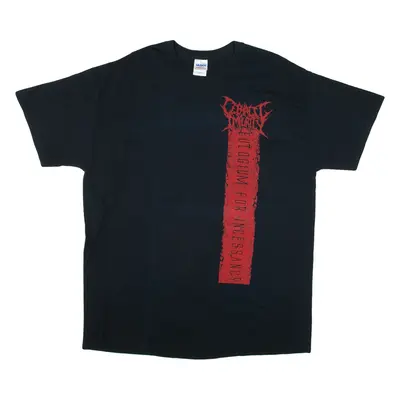 GILDAN Mens Band T-Shirt Black XL