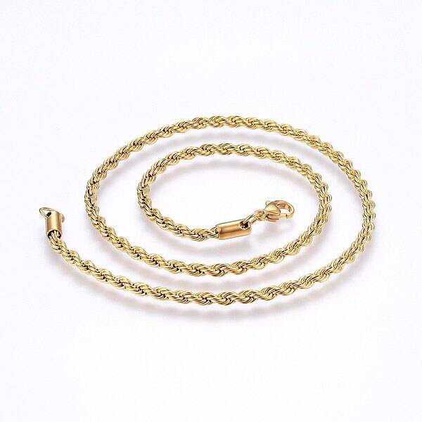 304 Stainless Steel Rope Chain Necklaces