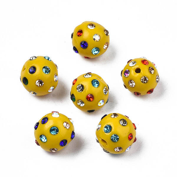 Polymer Clay Rhinestone Beads