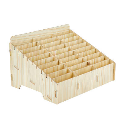 30 Compartments Wooden Cell Phones Storage Box