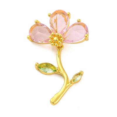 Brass Micro Pave Cubic Zirconia Pendants