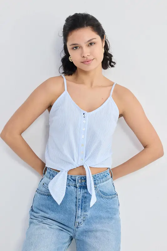 Pool Day Tan Lines in Classic Stripes | Color: Linear Rhythm | Size: S