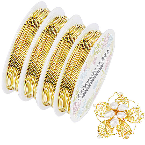 4 Rolls Copper Jewelry Craft Wire