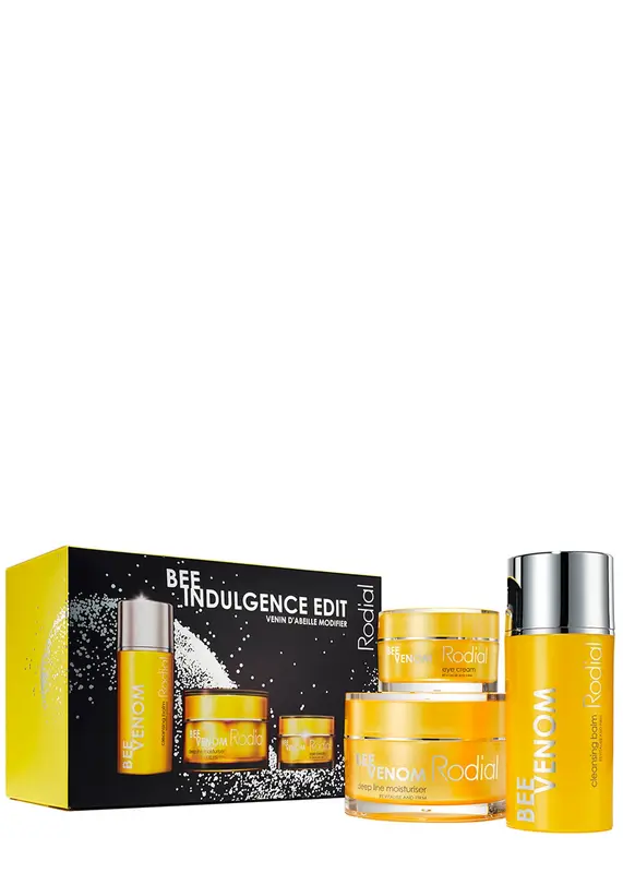 Bee Indulgente Edit Set Rodial: Crema idratante al veleno d'ape per il viso 50 ml + Crema illuminante per gli occhi al veleno...