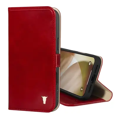 Apple iPhone 18 Pro / 17 Pro Leather Wallet Case (MagSafe Charging) - Red