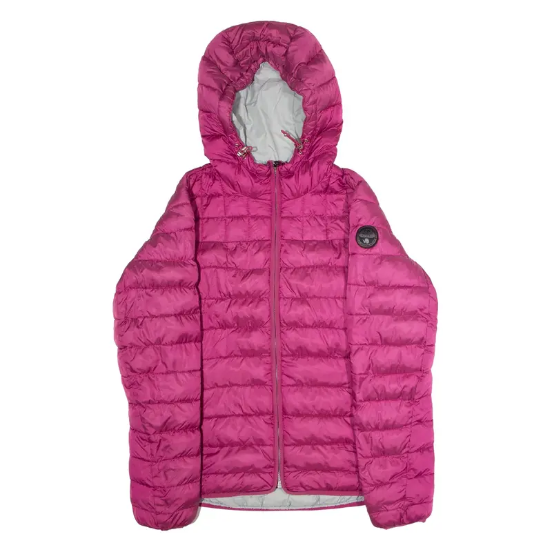 NAPAPIJRI Womens Puffer Jacket Pink Hooded M