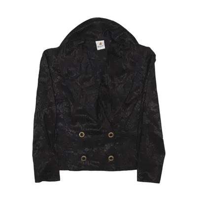 ECCO Blazer Jacket Black Floral Womens M