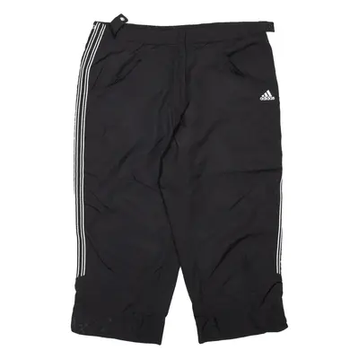 ADIDAS Womens Track Pants Black Straight UK 14 W16 L20