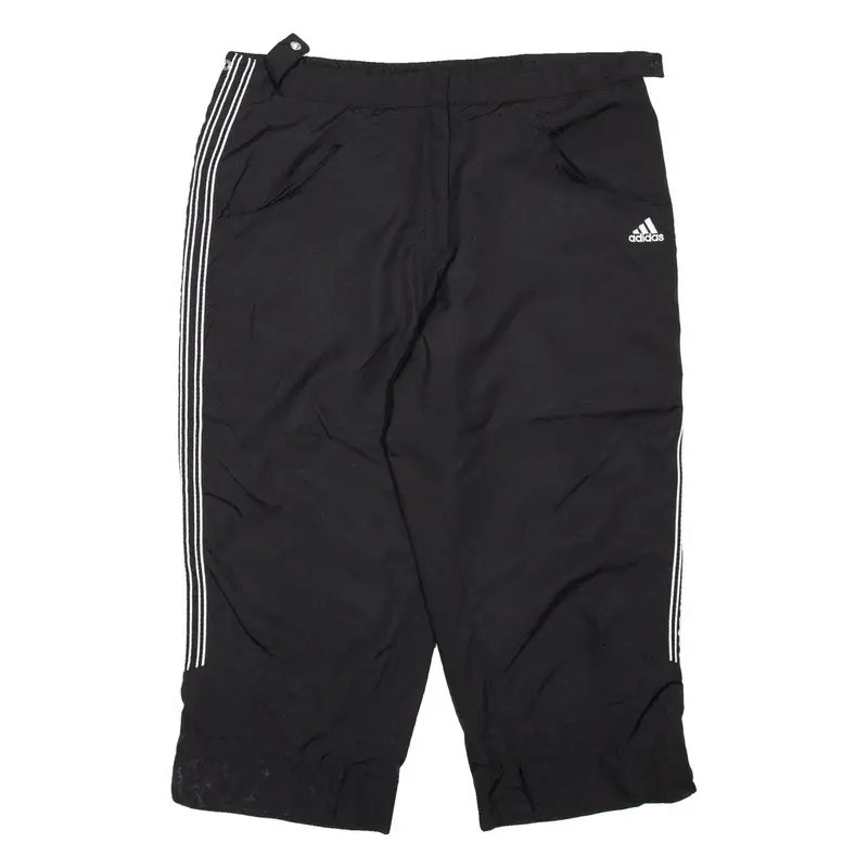 ADIDAS Womens Track Pants Black Straight UK 14 W16 L20