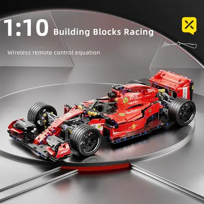 【1: 10】 model car: The perfect gift idea Building blocks Racing car model toy building blocks assembly