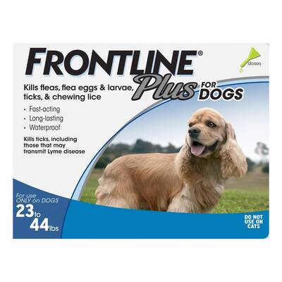Frontline Plus For Medium Dogs 23-44 Lbs (Blue) 3 Doses
