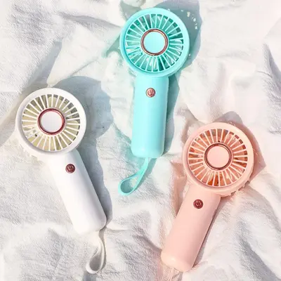 Portable Handheld Fan, 1pc USB Rechargeable Fan, Multifunctional Fan Handheld Turbo Fan, 3-speed Wind Speed Mini Fan, Small P...