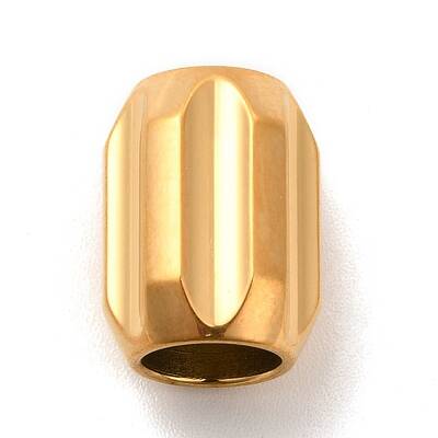 Ion Plating(IP) 304 Stainless Steel Glazed European Beads
