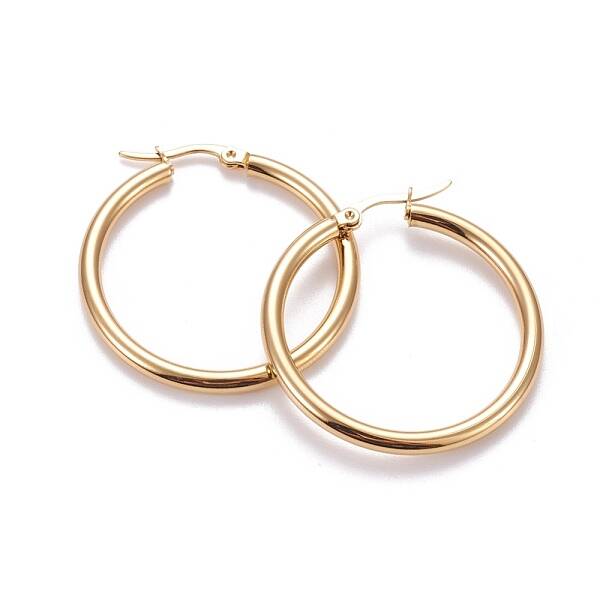 201 Stainless Steel Hoop Earrings
