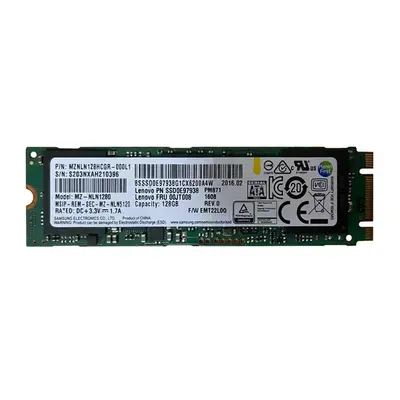 MZNLN128HCGR-000L1 Samsung PM871 Series 128GB Triple-Level Cell SATA 6Gb/s Mainstream Endurance M.2 2280 Solid State Drive