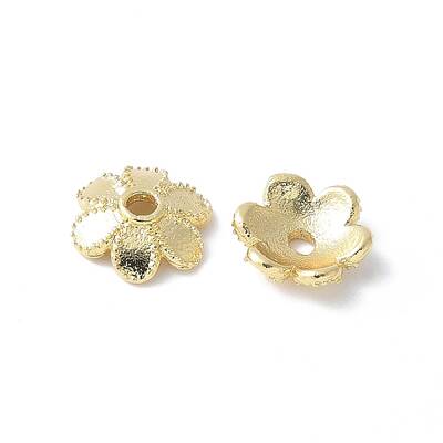 Flower Brass Bead Caps