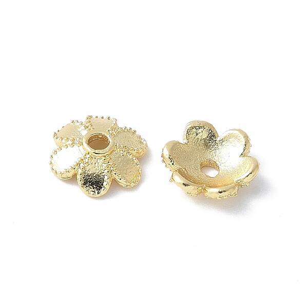 Flower Brass Bead Caps