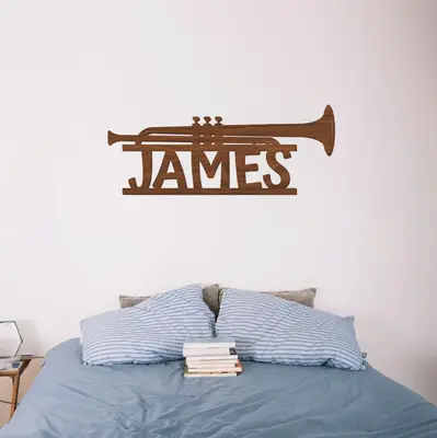 Trumpet Wood Name Sign