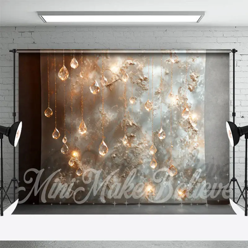 Painted Light Crystal Glowing Retro Wall Backdrop - Aperturee