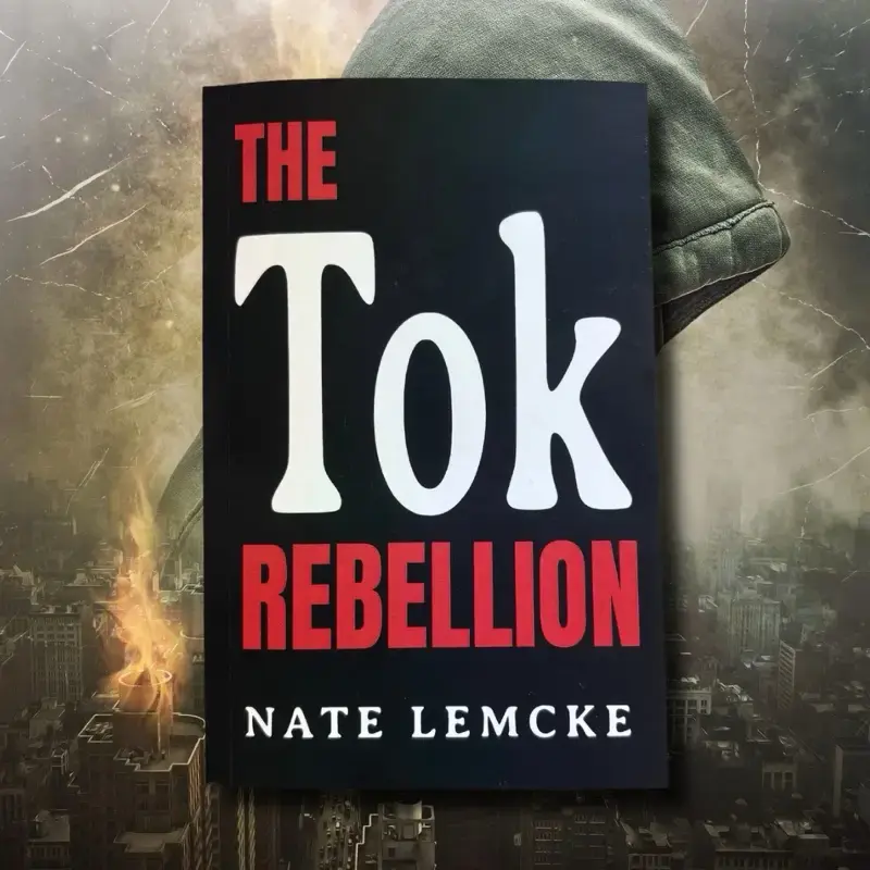 The Tok Rebellion **[SIGNED]** a dystopian future novel by Nate Lemcke, paperback