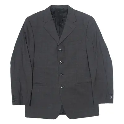 VERSACE Blazer Jacket Grey Wool Mens L