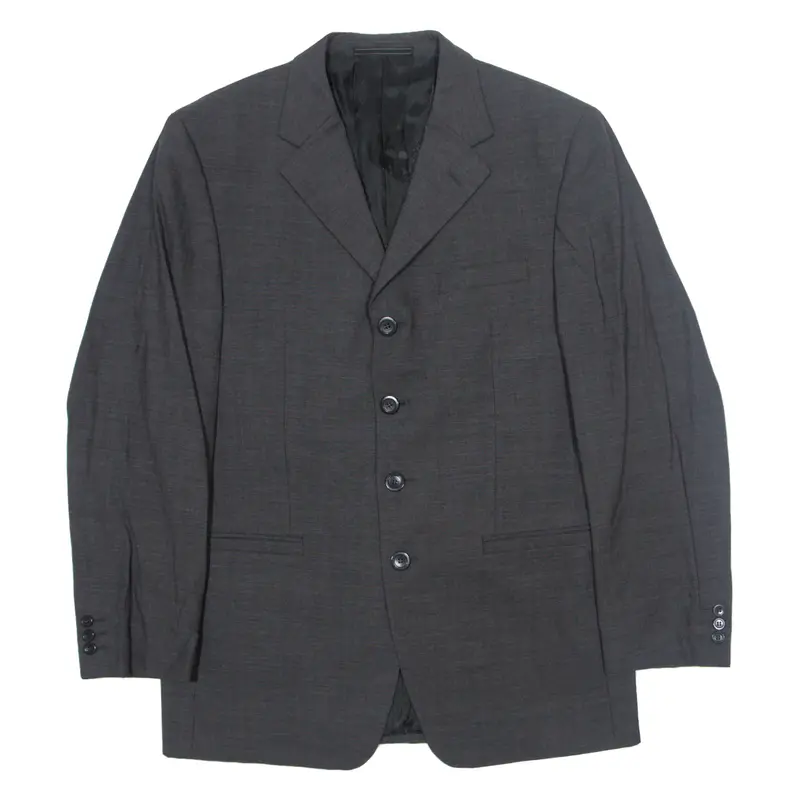 VERSACE Blazer Jacket Grey Wool Mens L