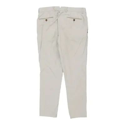 Trussardi Striped Trousers - 33W 28L White Cotton