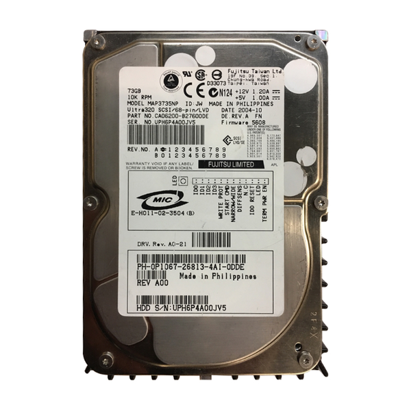 0P1067 Dell 73GB Ultra-320 SCSI 10000 3.5-inch Hard Drive
