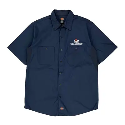 Metals Engineering Dickies Short Sleeve Shirt - Large Blue Polyester
