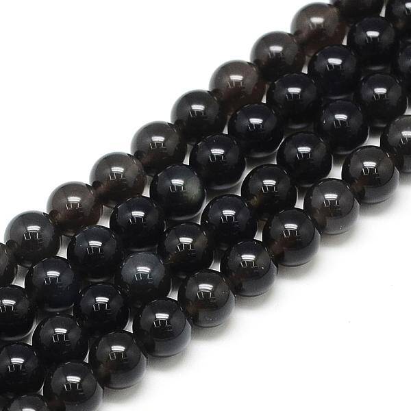 Natural Obsidian Beads Strands