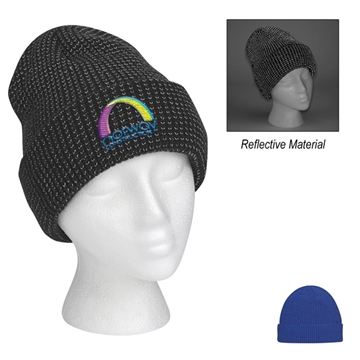 25 Customized Go & Glow Reflective Beanie With Cuff - Acrylic & ...