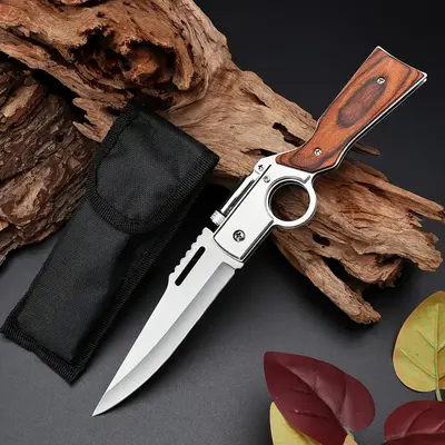 AK47 Pocket Folding Knife, 5C13Mov Stainless Steel,Security Lock,Men's Gift,Suitable for Camping,Hunting,Outdoor Survival,Eme...