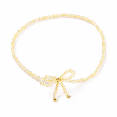 Bowknot Glass Seed Beaded Stretch Bracelets for Women
