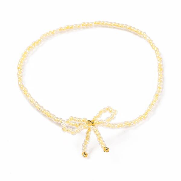 Bowknot Glass Seed Beaded Stretch Bracelets for Women