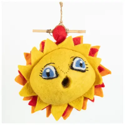 Hand-Felted Birdhouse - Puffer Fish