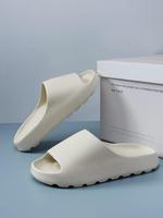 Men's Casual Plain Color Slides, Comfortable Breathable Non-slip Slippers, Shower Shoes,  Summer Casual Comfortable Home Slip...