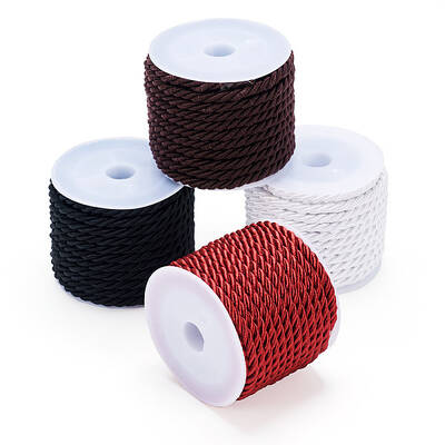 4 Rolls 4 Colors Polyester Cord