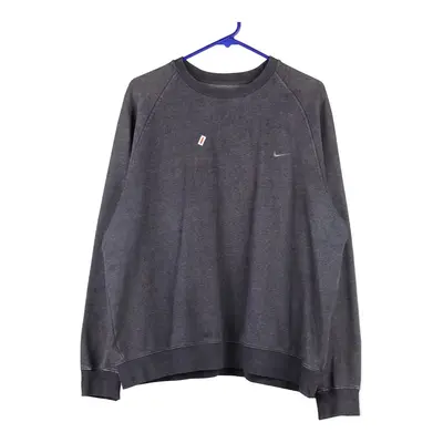 Nike Sweatshirt - Large Grey Cotton Blend