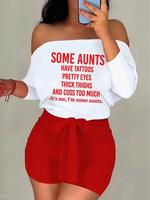 Two-Piece Set Women's Solid Off Shoulder Crop Top & Skinny Pants, Casual Fashion Cozy Top & Trousers for Daily Outdoor Wear, ...