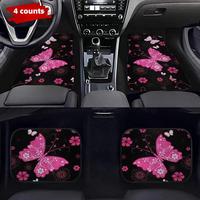 Butterfly Pattern Car Floor Mat, Decorative Automotive Floor Mats, Universal Car Interior Accessories for Car, SUV, Sedan, Fl...