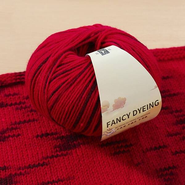 Wool Rainbow Segment Dyed Knitting Yarn