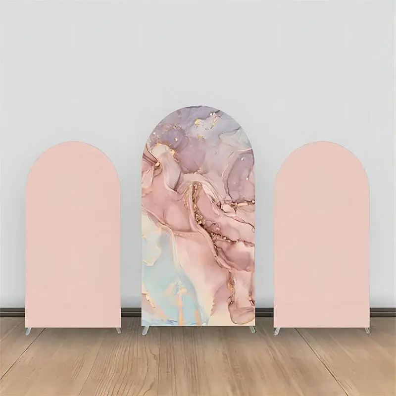 Pink Purple Marble Texture Party Arch Backdrop Kit - Aperturee