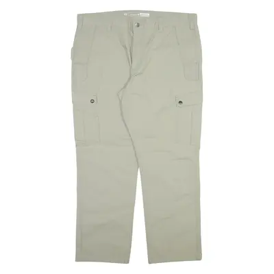 CARHARTT Carpenter Workwear Mens Trousers Beige Relaxed Straight W38 L30