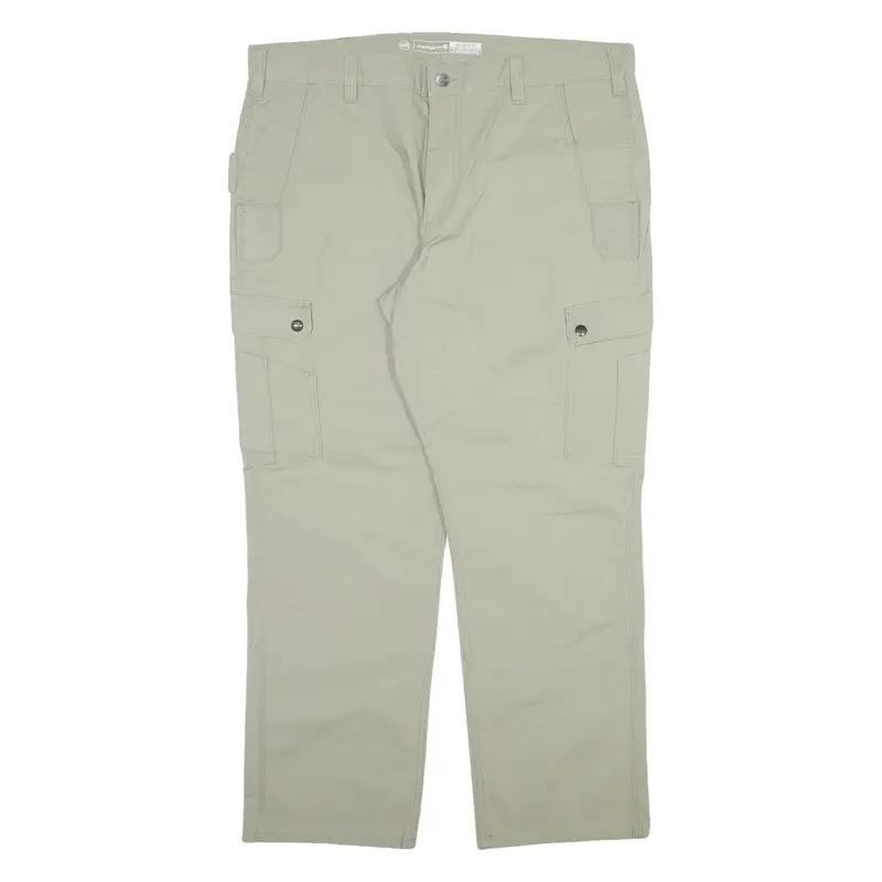 CARHARTT Carpenter Workwear Mens Trousers Beige Relaxed Straight W38 L30