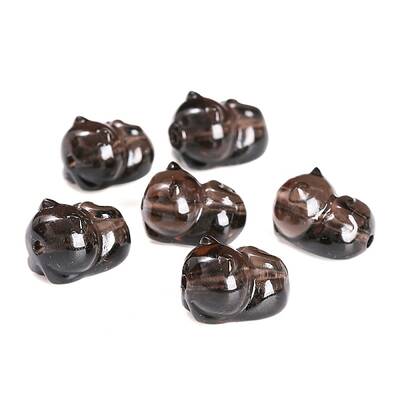Natural Ice Obsidian Kitten Beads