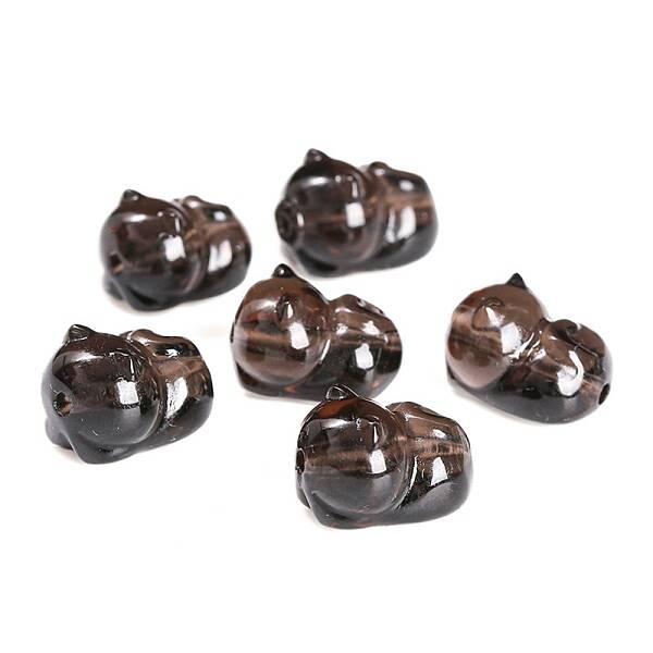 Natural Ice Obsidian Kitten Beads