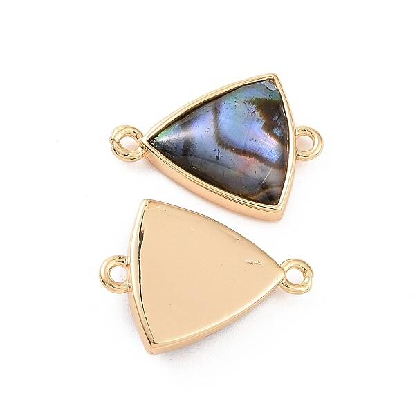 Brass Paua Shell Connector Charms