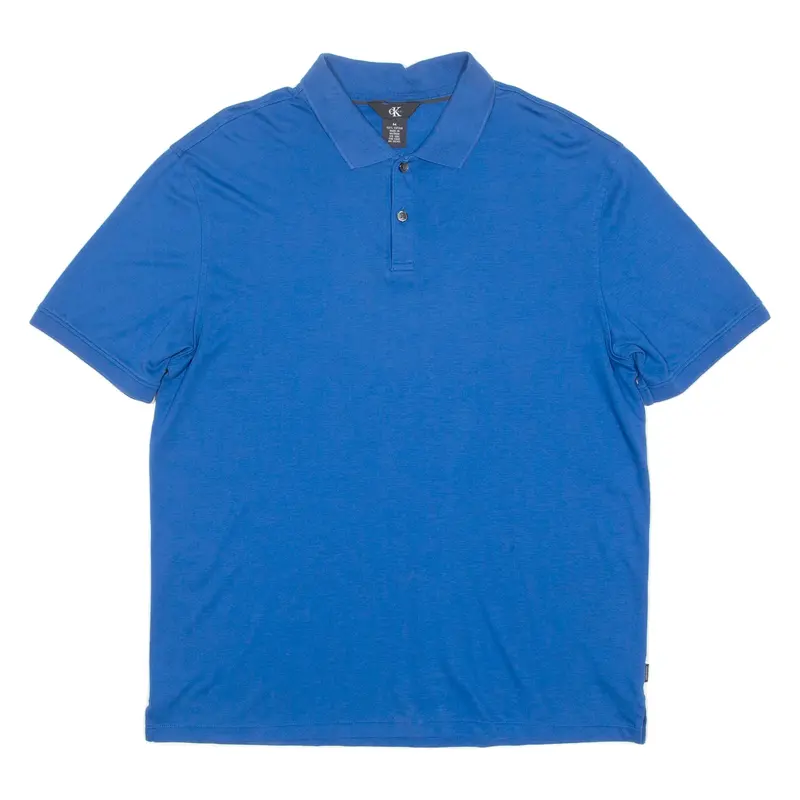 CALVIN KLEIN Mens Polo Shirt Blue M